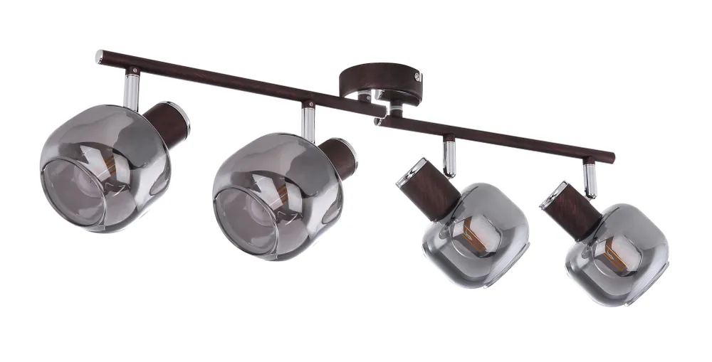 Globo Lighting Pallo Schienenleuchte, Metallbronze, E14, 4L