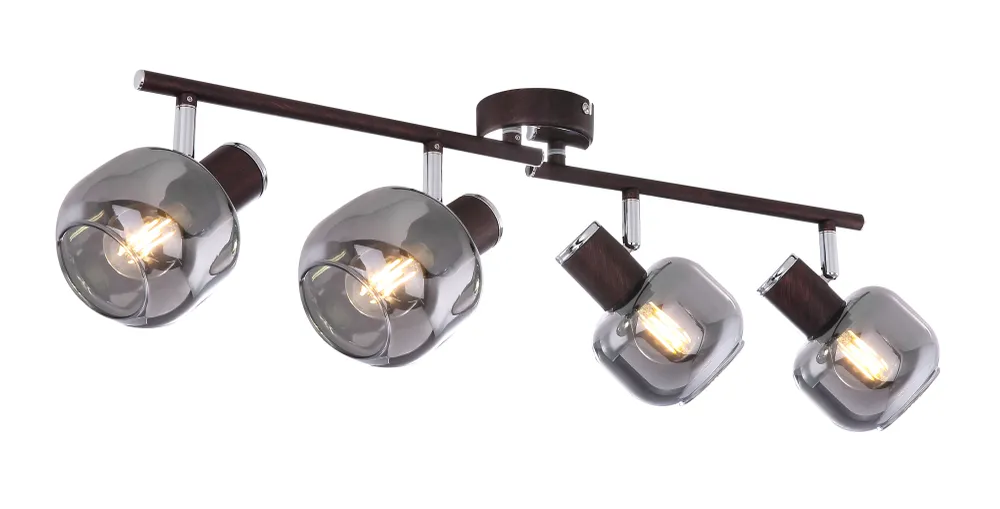 Globo Lighting Pallo Schienenleuchte, Metallbronze, E14, 4L