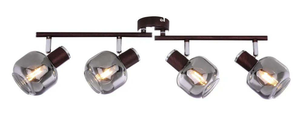 Globo Lighting Pallo Schienenleuchte, Metallbronze, E14, 4L