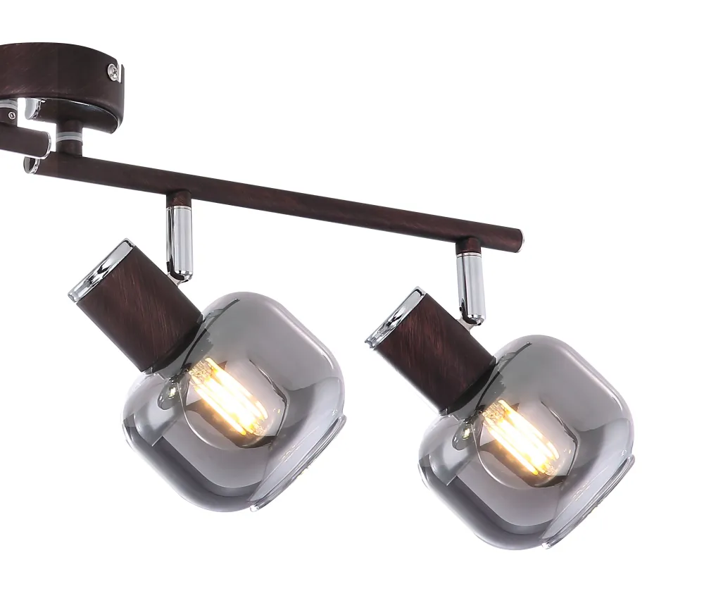 Globo Lighting Pallo Schienenleuchte, Metallbronze, E14, 4L