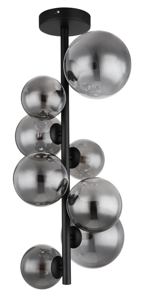 Globo Lighting Riha Deckenpendelleuchte, Metall, Schwarz, G9 8L