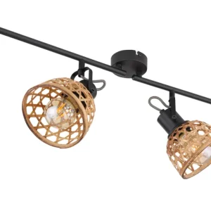 Globo Lighting Schienenleuchte Wenna Metall schwarz E27 4L