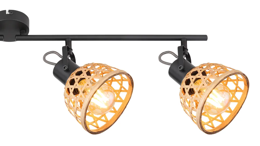 Globo Lighting Schienenleuchte Wenna Metall schwarz E27 4L