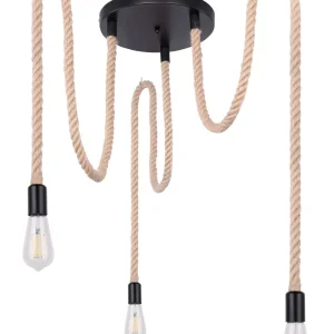 Globo Lighting Ulleu Deckenpendelleuchte, Metall, Schwarz, E27, 3L