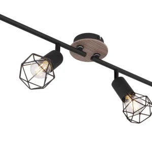 Globo Lighting Xara I Schienenleuchte, Metall, Schwarz, E14, 4L