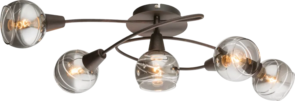 Kronleuchter Globo Lighting Isla, Metallbronze, E14, 5L