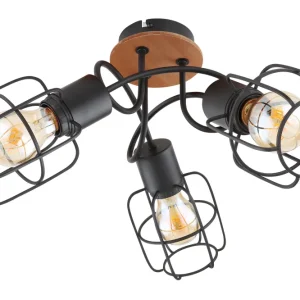 Kronleuchter Globo Lighting Willa, Metall, schwarz, E27, 3L