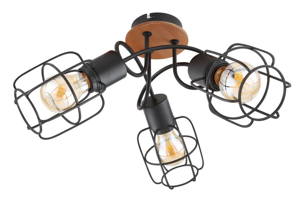 Kronleuchter Globo Lighting Willa, Metall, schwarz, E27, 3L