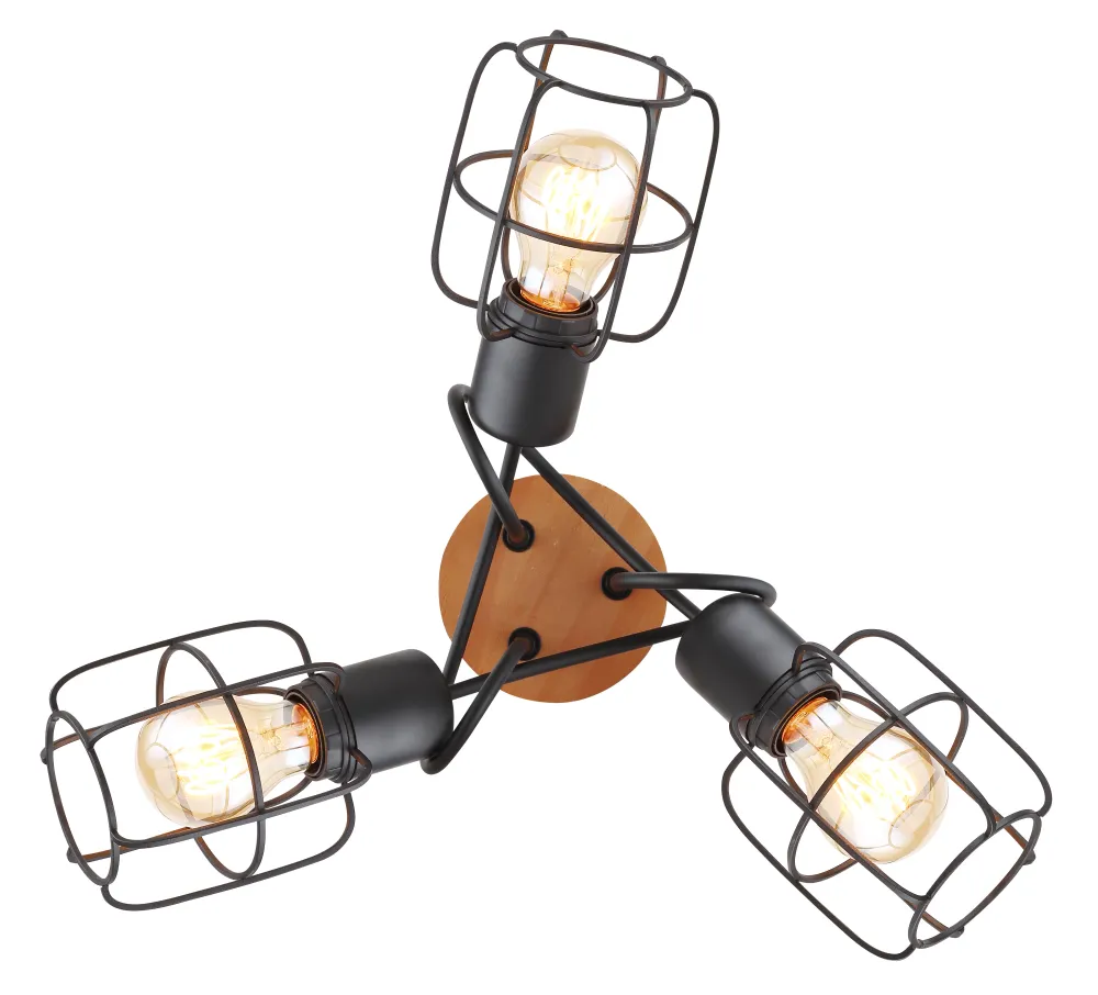 Kronleuchter Globo Lighting Willa, Metall, schwarz, E27, 3L