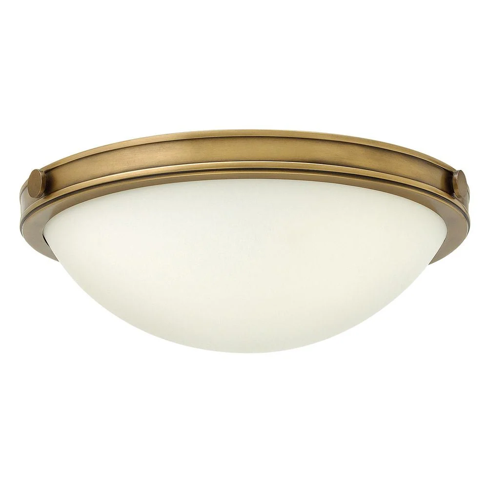 Deckenleuchte Hinkley Collier 2L, flächenbündig, Stahl, Glas, E27