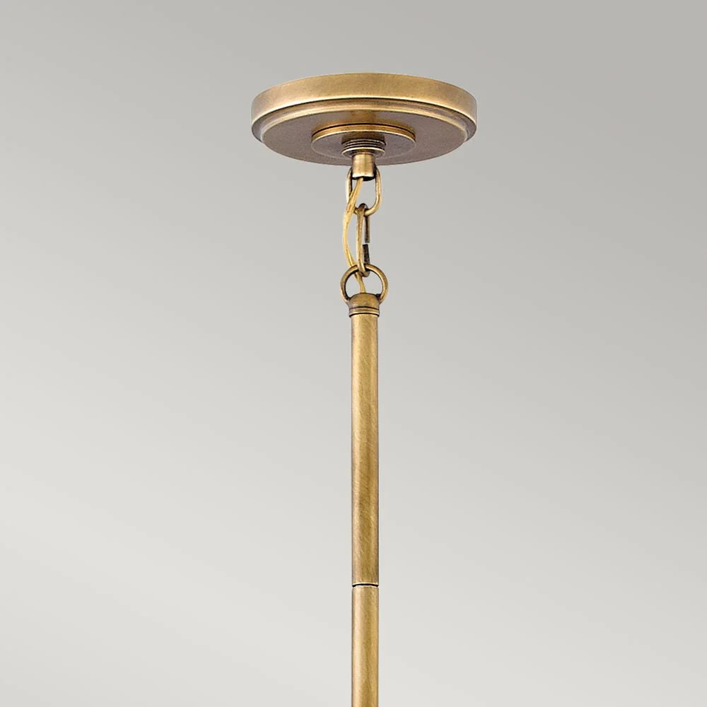 Pendelleuchte Hinkley Fletcher 3L, Stahl, geätztes Opalglas, E27