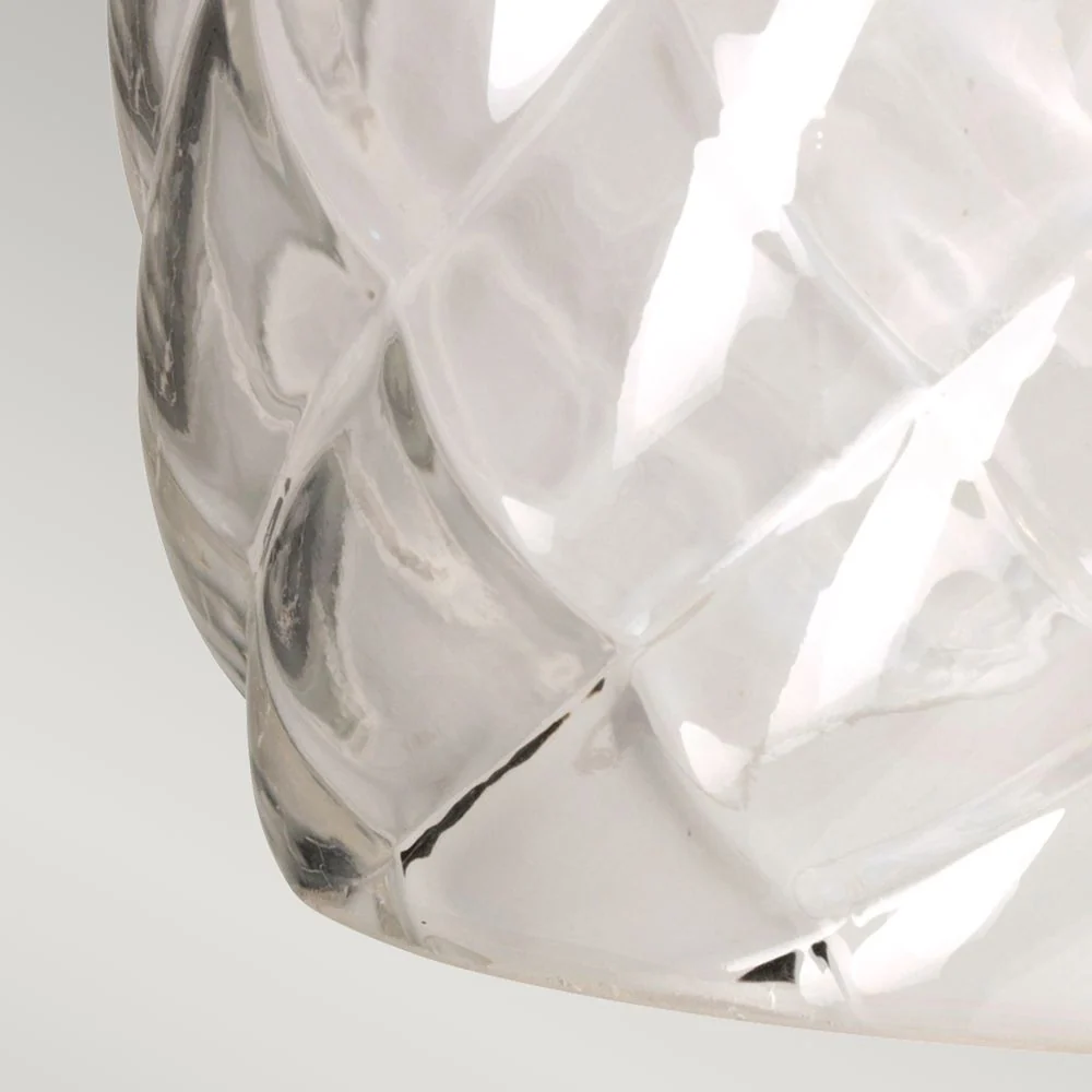 Wandleuchte Hinkley Plantation, Stahl, klares optisches Glas G9