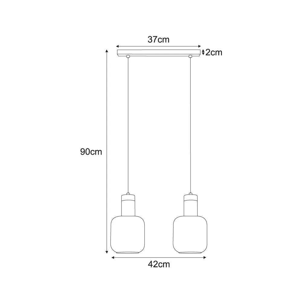 Kaja Doka 2L lineare Pendelleuchte E27 H 90,0 cm