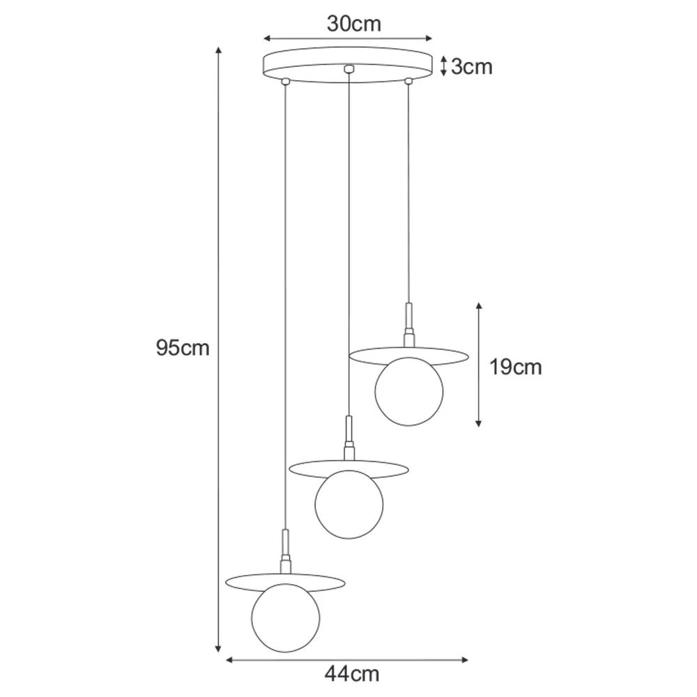 Kaja Sante 3L Pendelleuchte G9 H 95,0cm