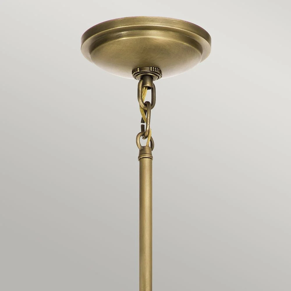 Pendelleuchte Kichler (QN-TOLLIS-MP-NBR) Tollis-Stahl, klares geriffeltes Glas E27
