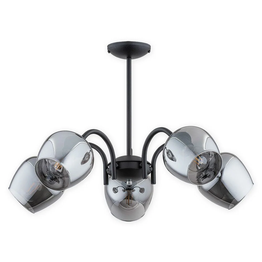 Kronleuchter Lemir Katla 5xE27 Stahl Chrome