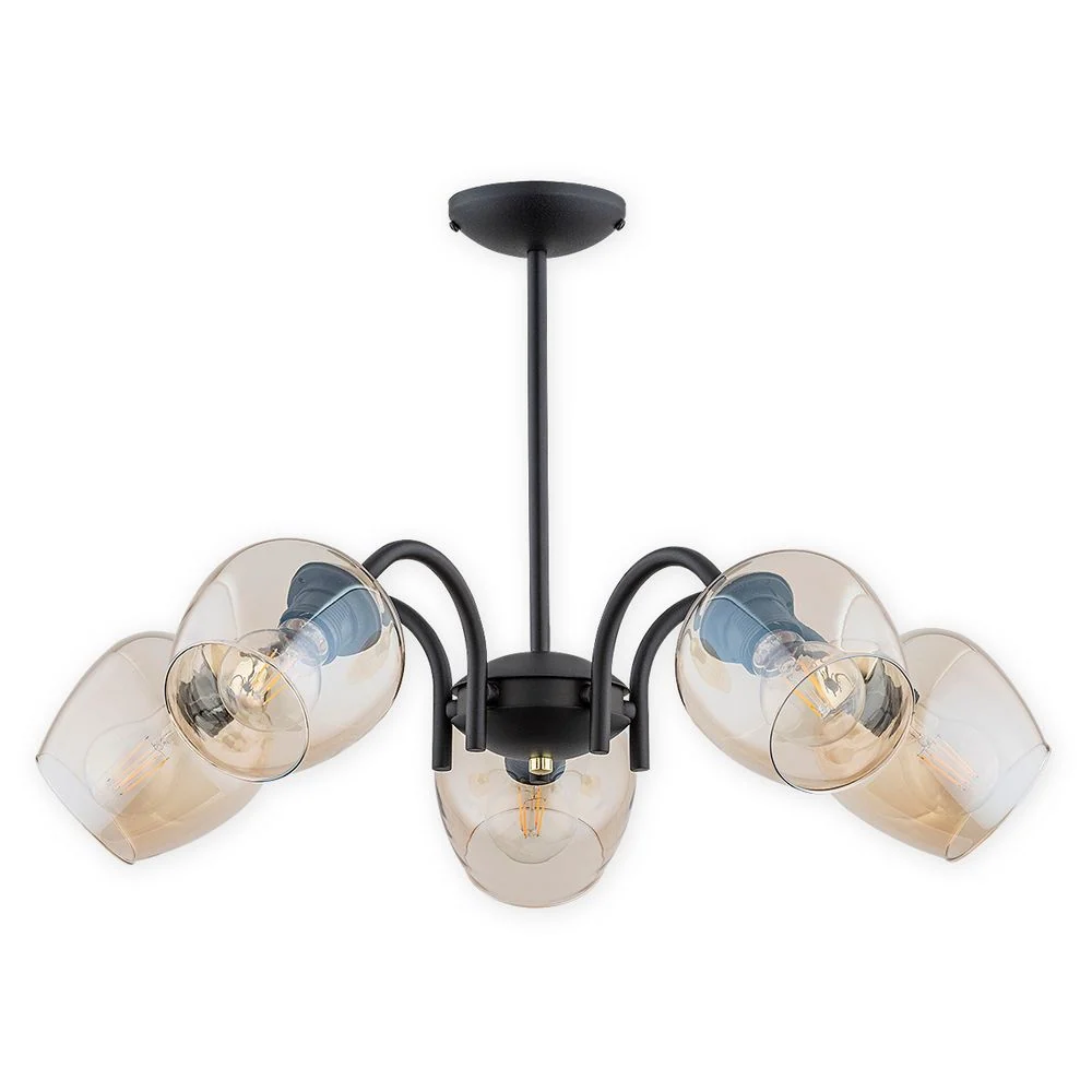 Kronleuchter Lemir Katla 5xE27 Stahl Chrome