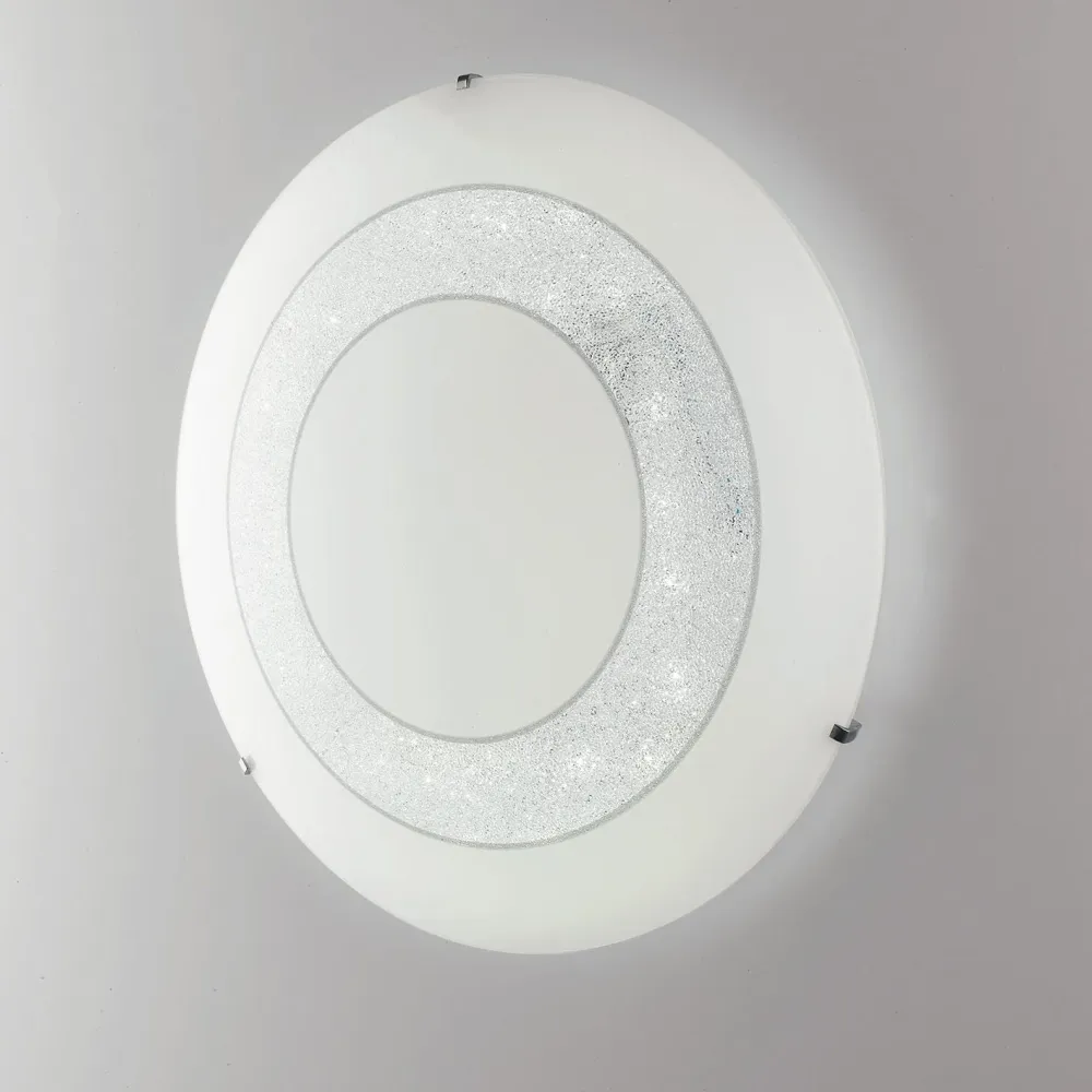 Flush mount ceiling lamp Luce Ambiente e Design DIADEMA glass LED