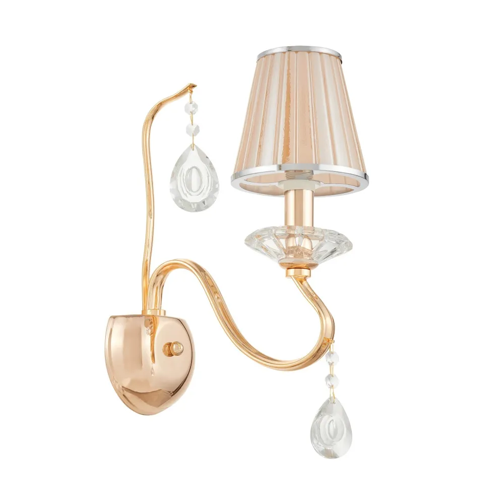 Lumina Deco Finezzia 1L Wandleuchte E14, H 38cm Gold