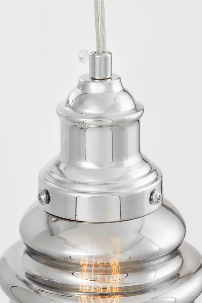 Lumina Deco Moletti 1L Wandleuchte E27, D 13cm Chrome
