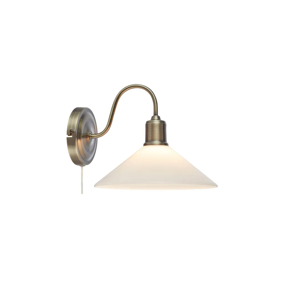 Markslöjd Vela 1L Wandleuchte, Antikmessing E27 Shiny