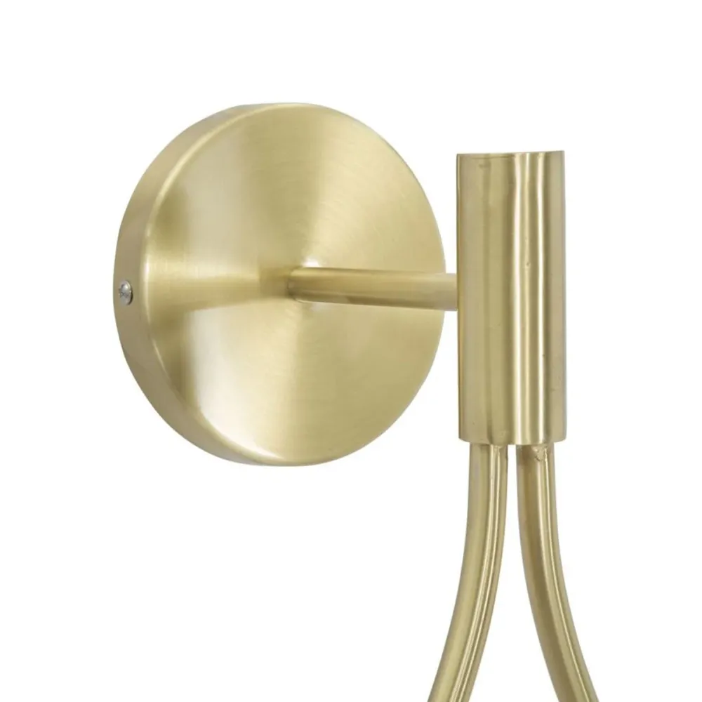 Goldene Wandleuchte Tropfenform – Weiße Glaskugel Mauro Ferretti