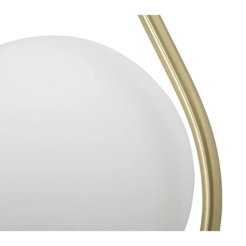 Goldene Wandleuchte Tropfenform – Weiße Glaskugel Mauro Ferretti
