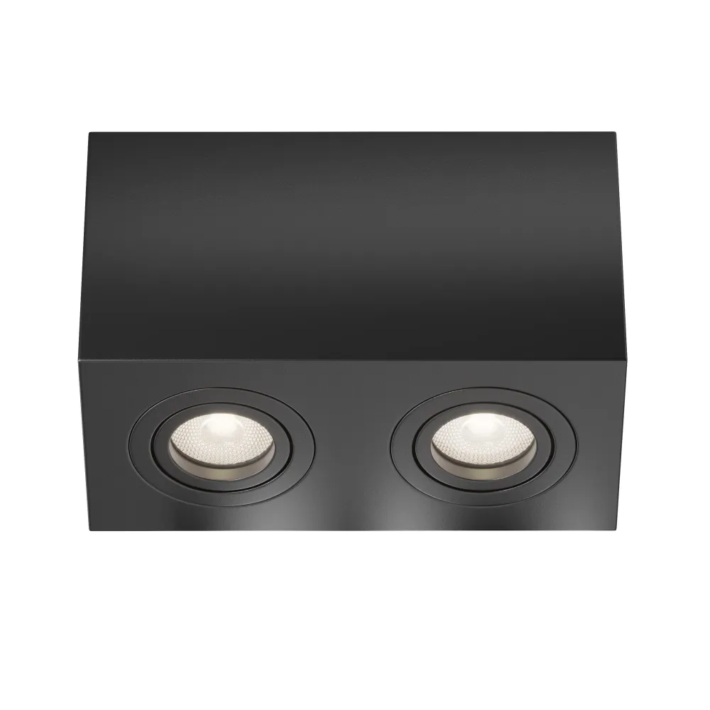 Maytoni Atom 2L Deckenstrahler, schwarz, GU10, Höhe 11,5 cm