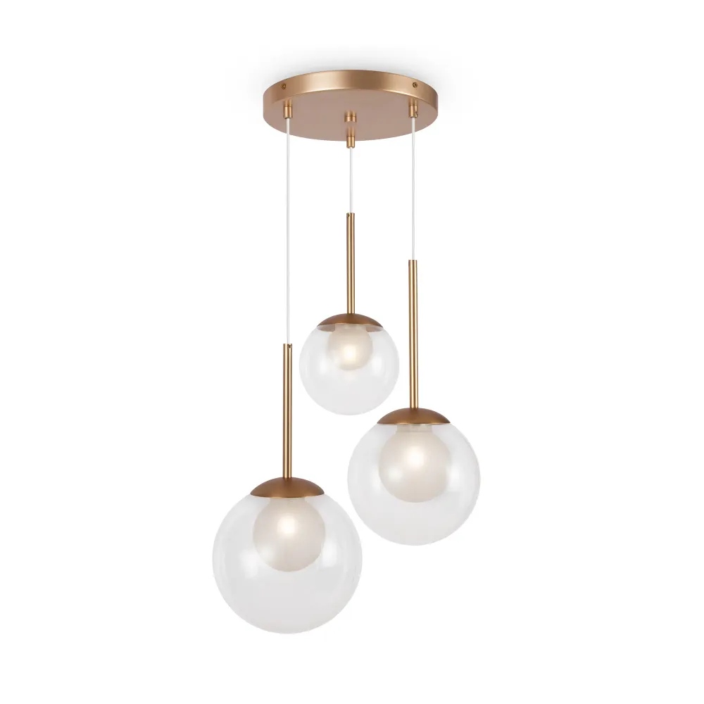 Maytoni Basic Form 3L Pendelleuchte, Gold G9 D 40cm