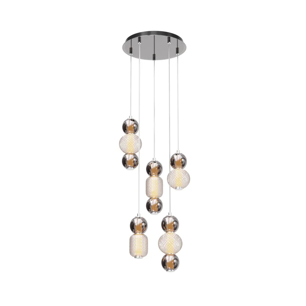 Maytoni Drop 1L Pendelleuchte, Chrom, LED, Durchmesser 43 cm Chrome