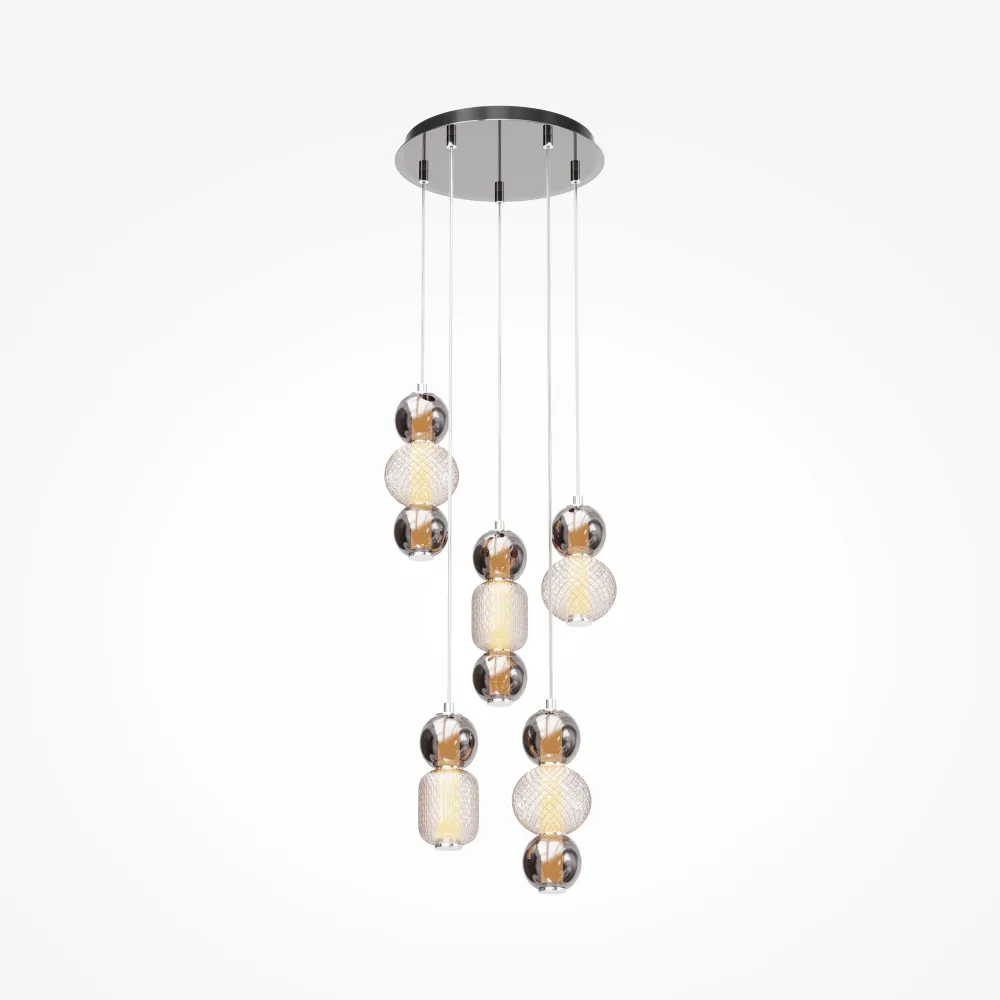 Maytoni Drop 1L Pendelleuchte, Chrom, LED, Durchmesser 43 cm Chrome