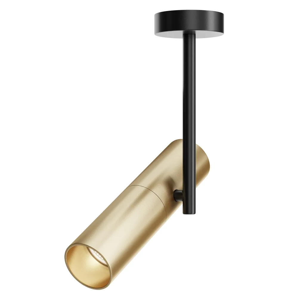Maytoni Elti 1L Strahler, schwarz-gold GU10 D 5,3 cm