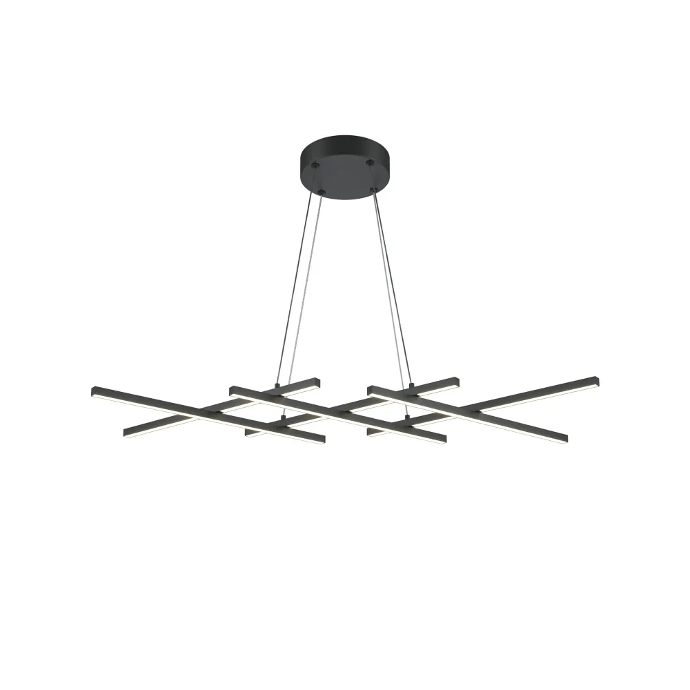 Maytoni Halo 1L lineare Pendelleuchte, LED, Höhe 307 cm Black