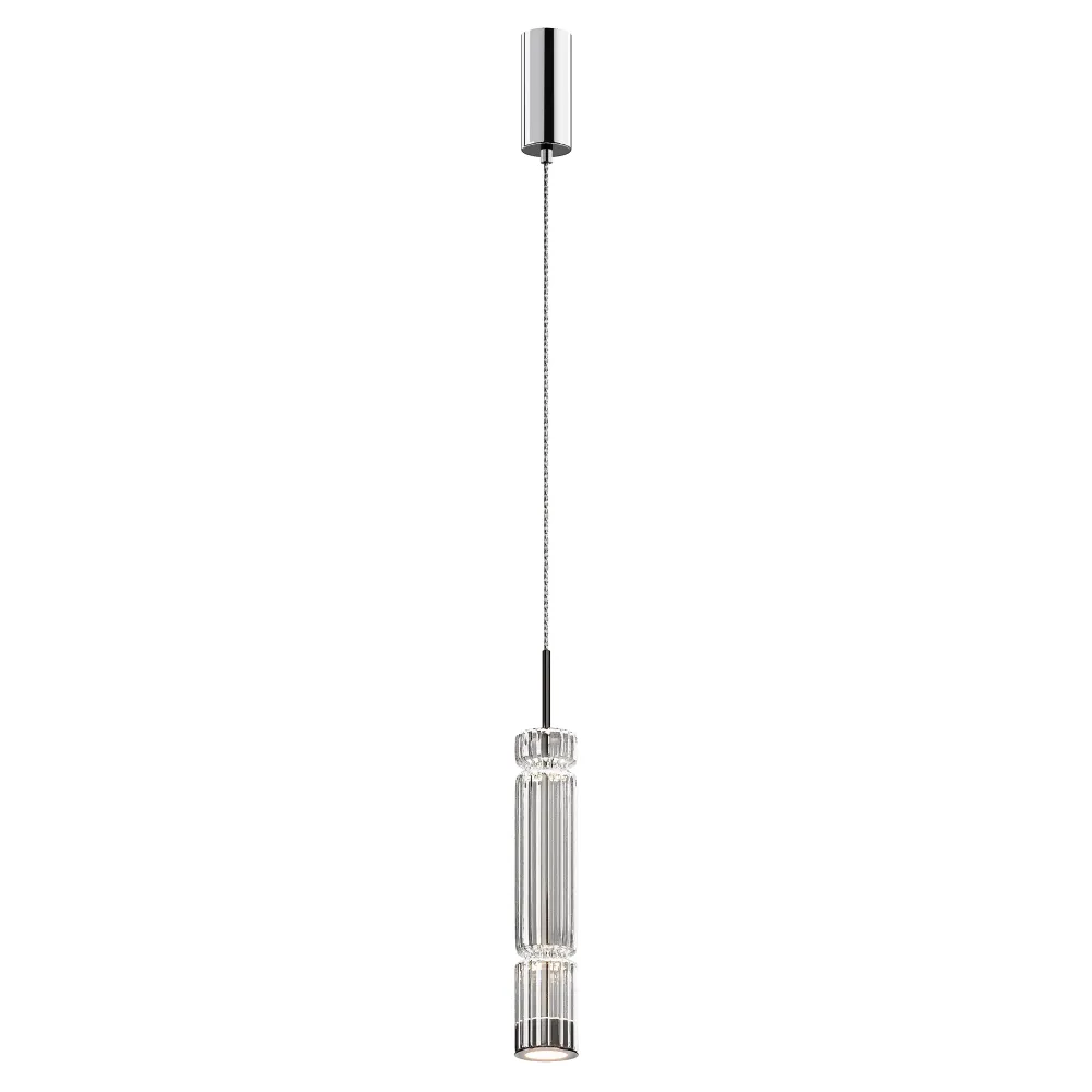 Maytoni Ordo 1L Deckenpendelleuchte, verchromt, LED, Durchmesser 8 cm