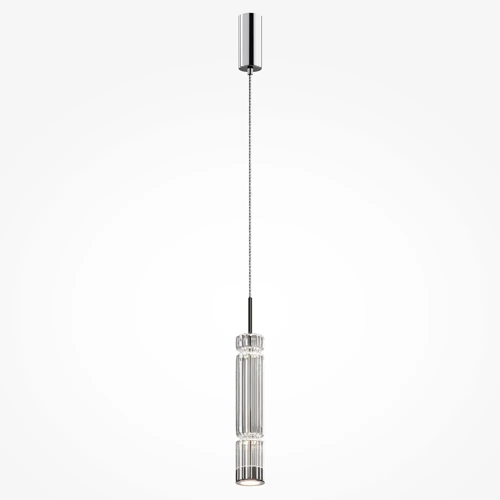 Maytoni Ordo 1L Deckenpendelleuchte, verchromt, LED, Durchmesser 8 cm