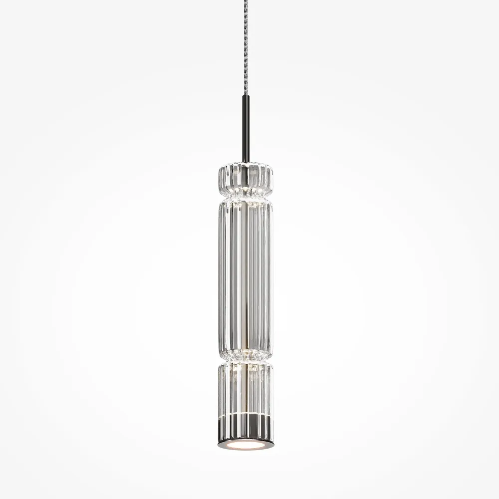 Maytoni Ordo 1L Deckenpendelleuchte, verchromt, LED, Durchmesser 8 cm