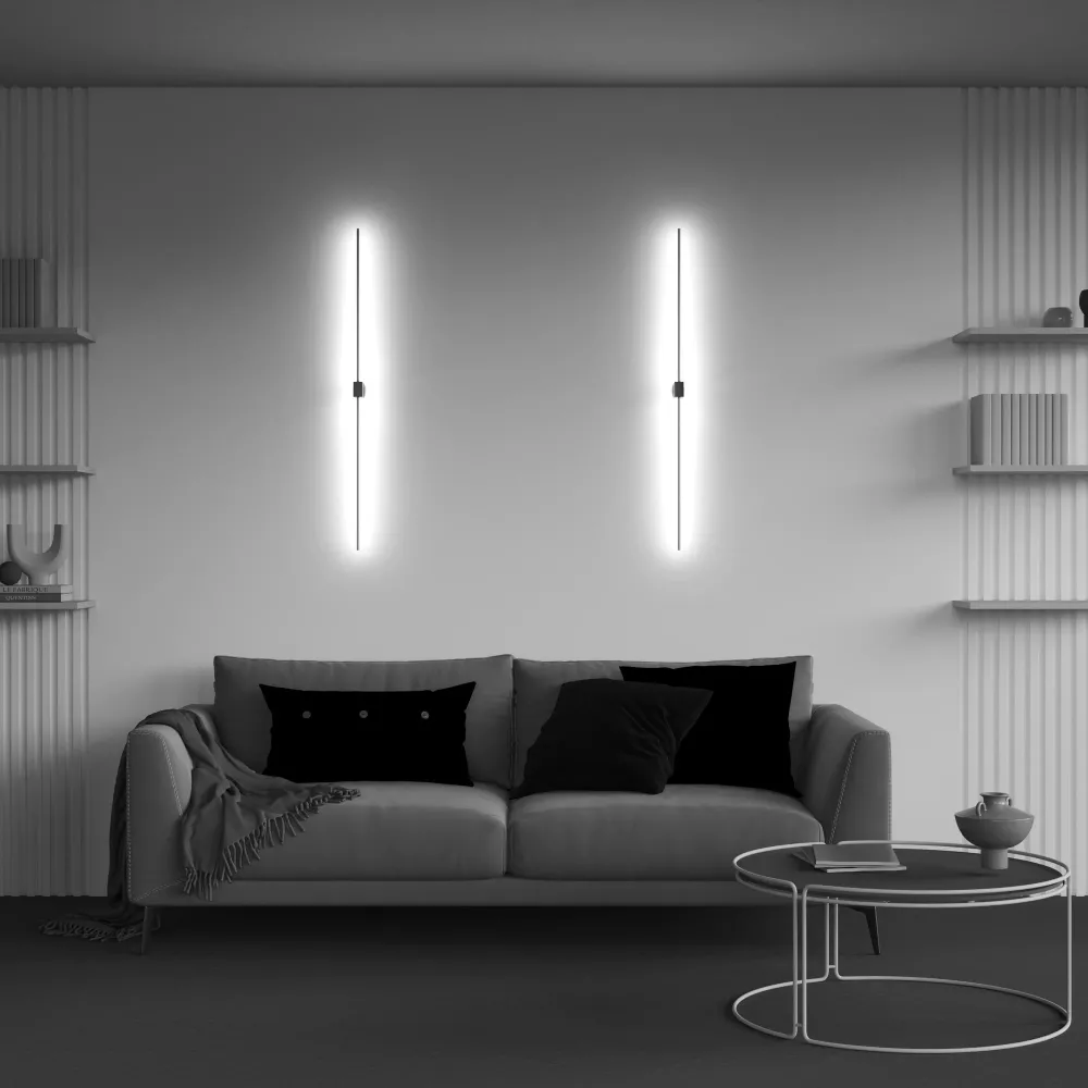 Maytoni Pars 1L Wandleuchte, schwarze LED, Höhe 3 cm