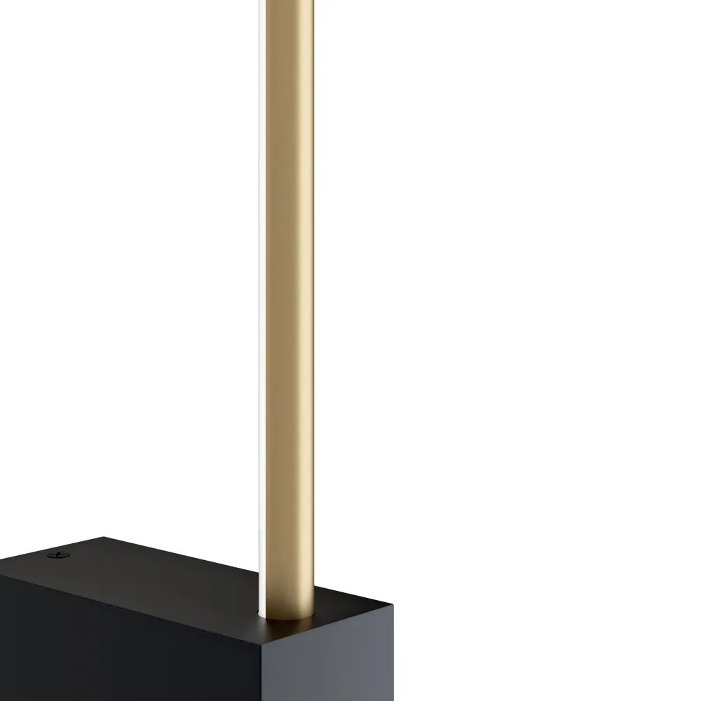 Maytoni Pars 1L Wandleuchte, schwarze LED, Höhe 3 cm