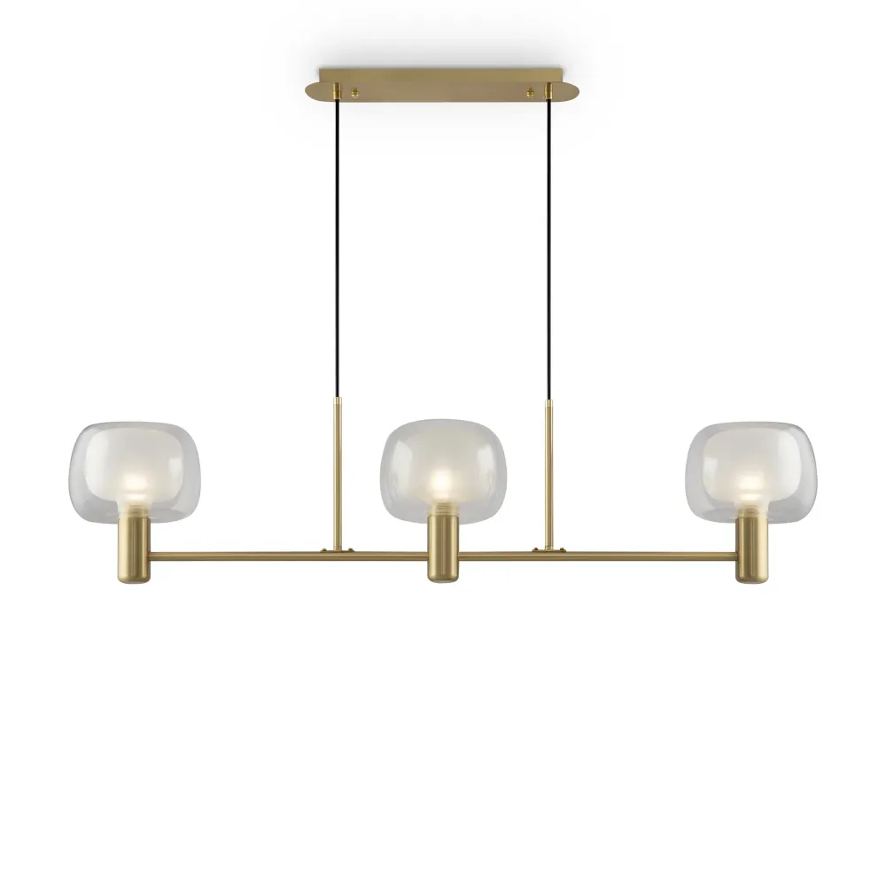 Maytoni Vision 3L lineare Pendelleuchte, gold E14 H 154cm