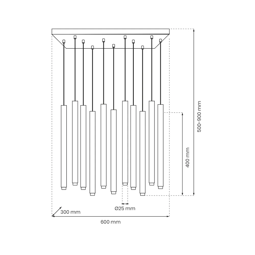 Milagro Monza 11L Pendelleuchte G9