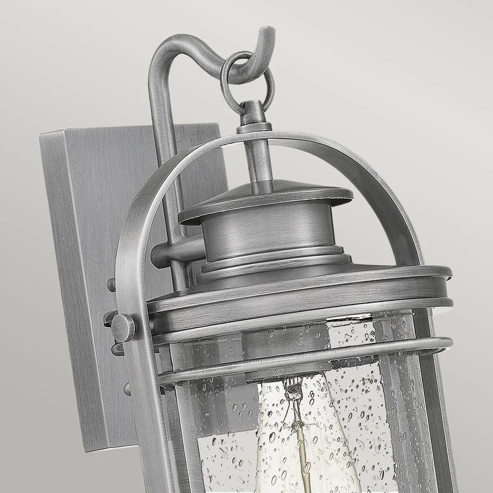 Quoizel Booker 1L Außenwandleuchte aus Stahl, E27, Höhe 38 cm