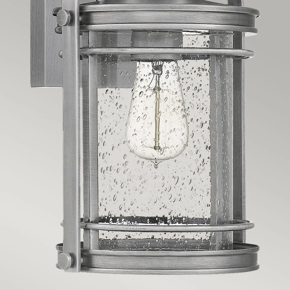 Quoizel Booker 1L Außenwandleuchte aus Stahl, E27, Höhe 38 cm