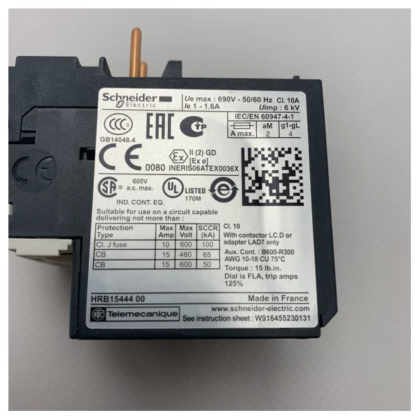 Schneider Electric LRD06 Motor Thermal -Überlastrelais