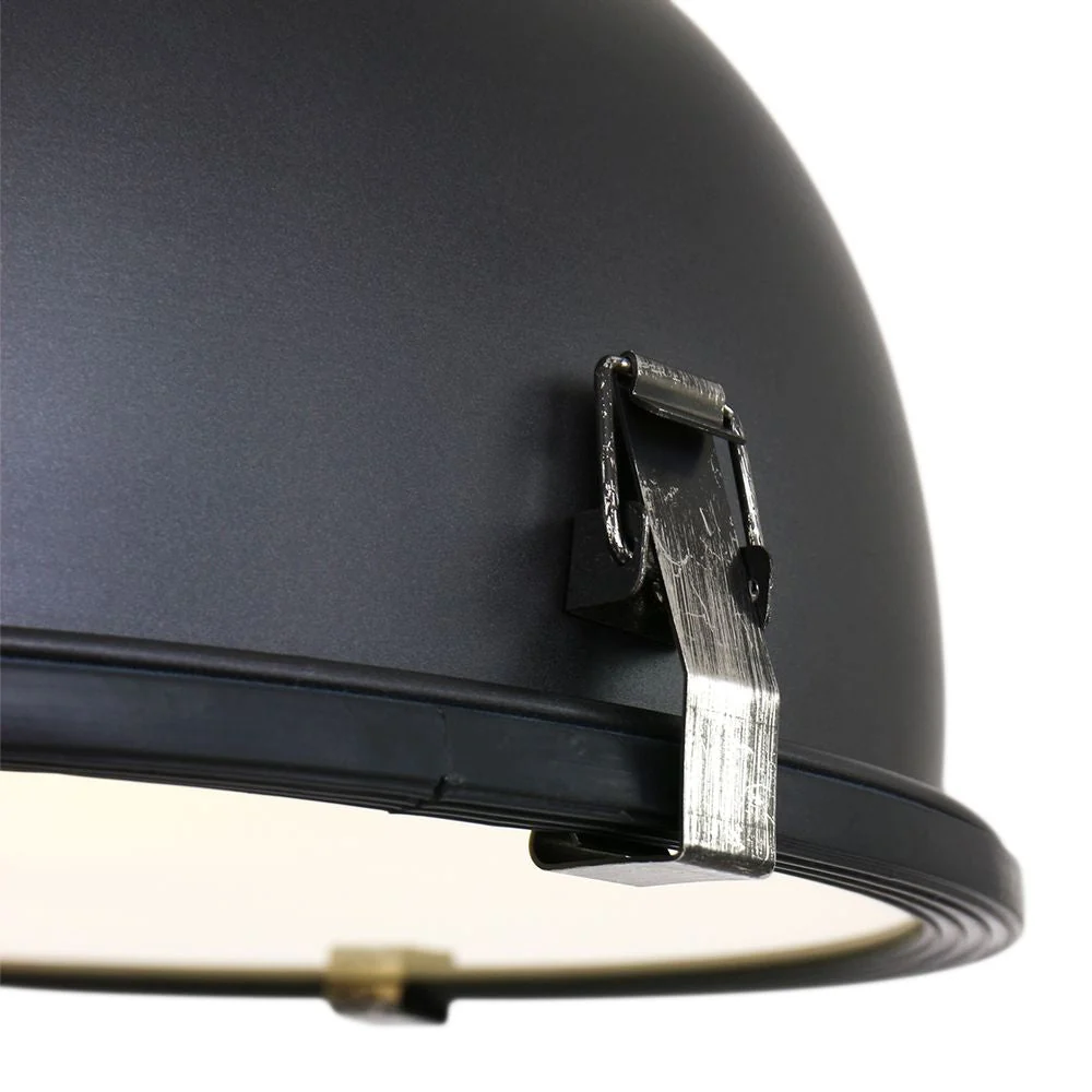 Steinhauer Buckle 1L Pendelleuchte, schwarz, E27, Durchmesser 32 cm