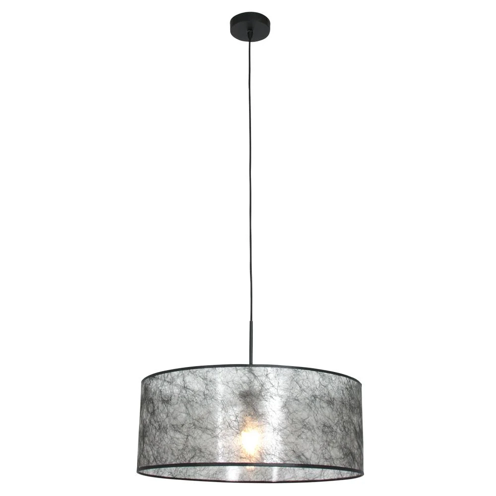 Steinhauer Sparkled Light 1L Pendelleuchte, Kunststoff, schwarz, E27, Durchmesser 50 cm