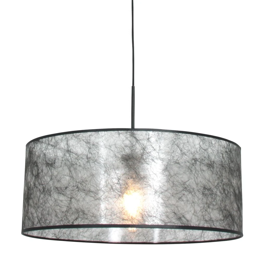 Steinhauer Sparkled Light 1L Pendelleuchte, Kunststoff, schwarz, E27, Durchmesser 50 cm