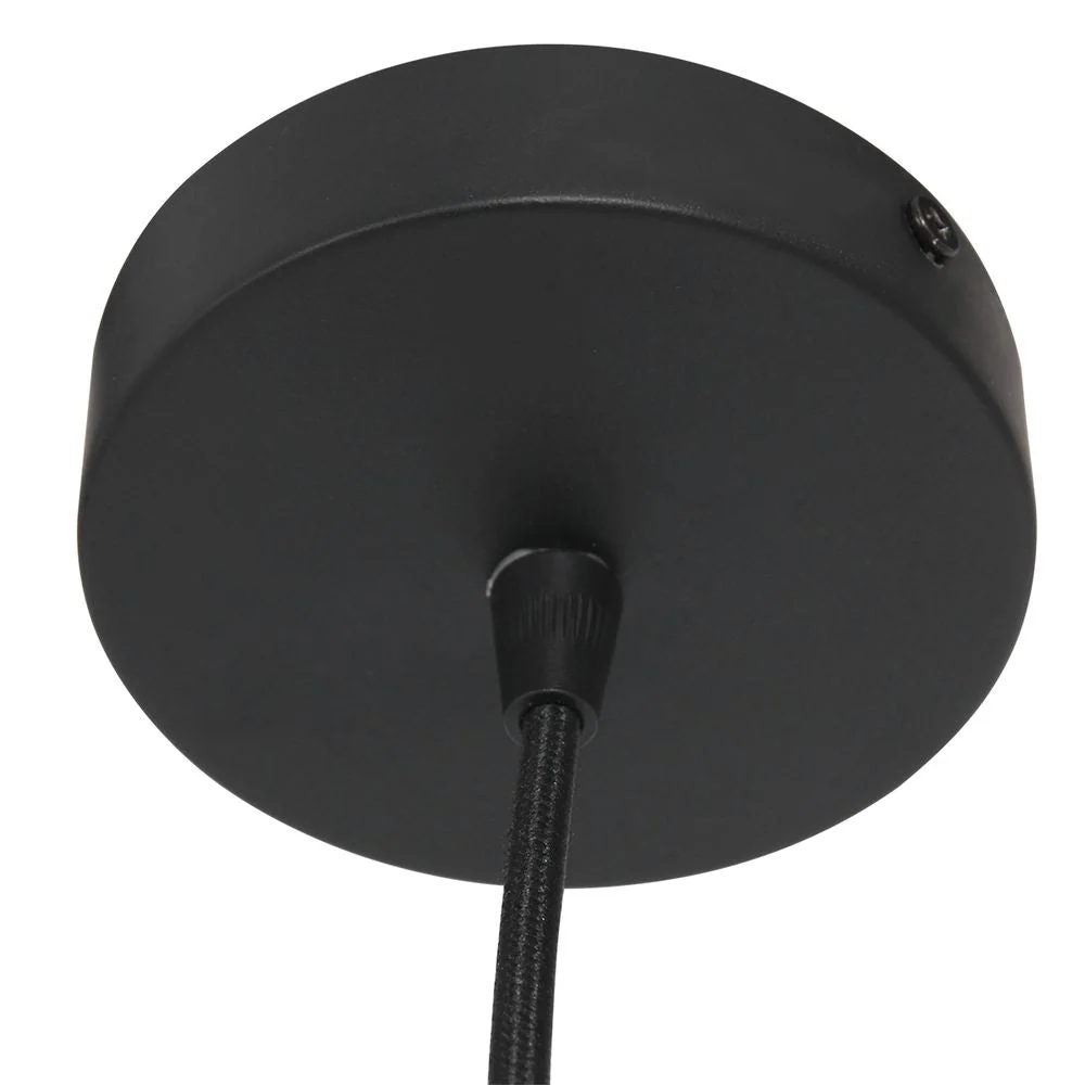 Steinhauer Sparkled Light 1L Pendelleuchte, Kunststoff, schwarz, E27, Durchmesser 50 cm