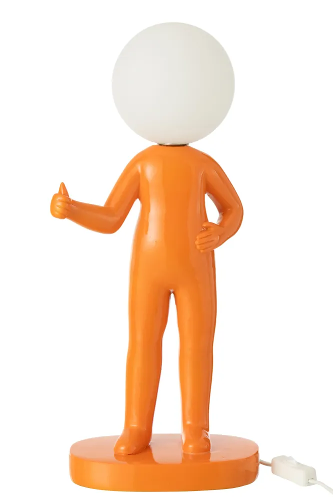 Tischlampe Daumen Hoch – Moderne Designlampe Orange