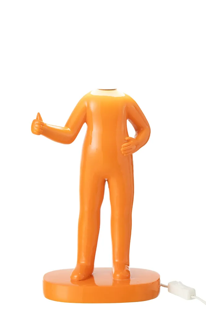 Tischlampe Daumen Hoch – Moderne Designlampe Orange