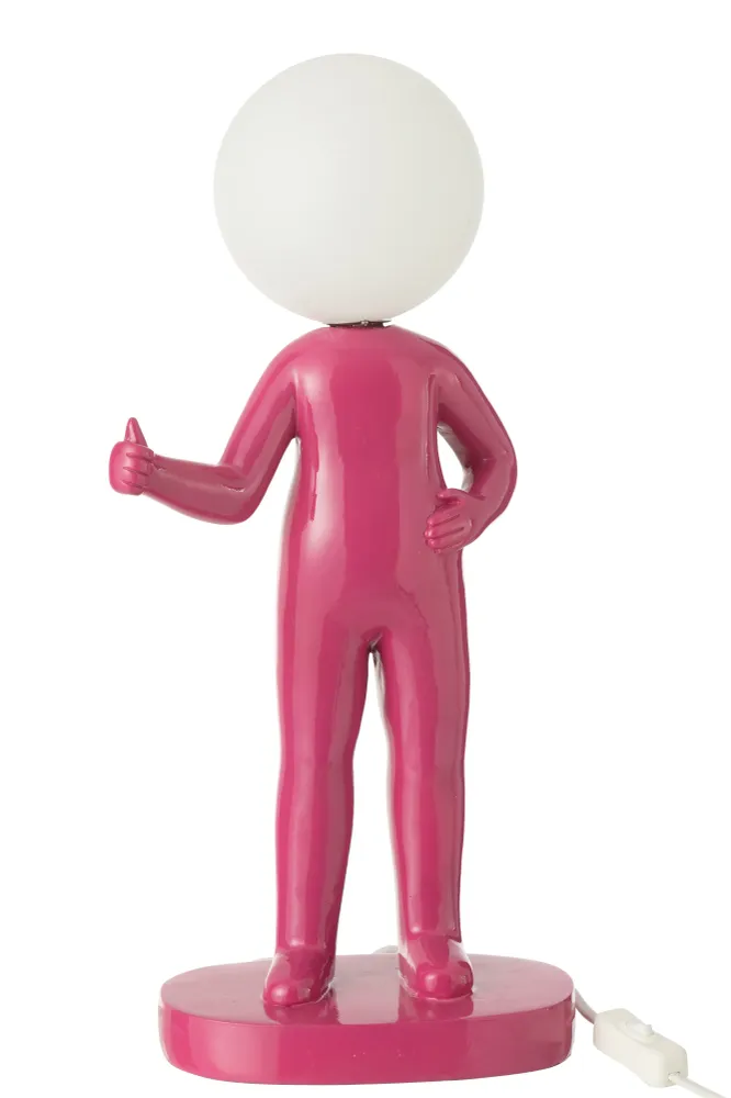 Tischlampe Daumen Hoch – Moderne Designlampe Pink